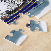 Het grote blauwe - hoge schip legpuzzel (Zijkant)