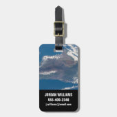 Het grote eiland Hawaï en zijn bergen Bagagelabel (Voorkant verticaal)