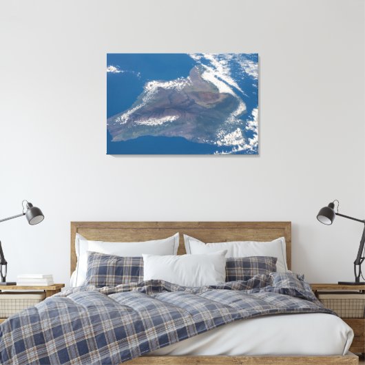 Het grote eiland Hawaï en zijn bergen Canvas Afdruk (Insitu (Slaapkamer))