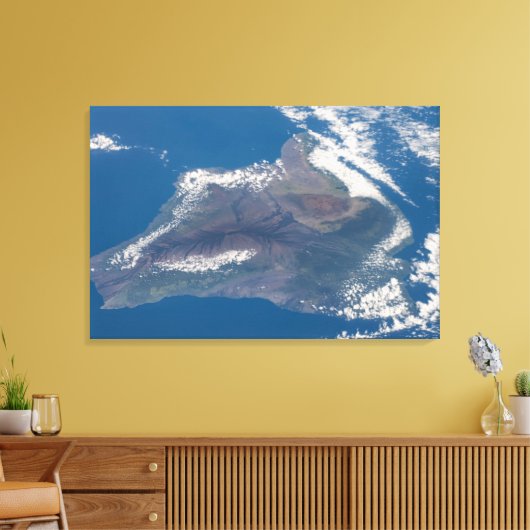 Het grote eiland Hawaï en zijn bergen Canvas Afdruk (Insitu (Woonkamer))