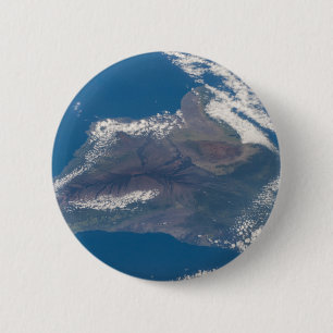 Het grote eiland Hawaï en zijn bergen Ronde Button 5,7 Cm