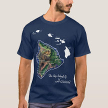 Het grote eiland van Hawaï met Hawaïaanse eilanden