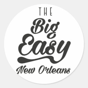 Het grote gemak New Orleans Ronde Sticker
