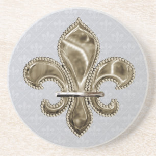 Het grote Gold Fleur DE Lis Pattern Onderzetter