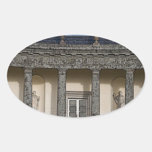 Het Grote Huis Ovale Sticker (Voorkant)