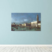Het Grote Kanaal met de kerk van Santa Maria Canvas Afdruk (Insitu (Houten vloer))