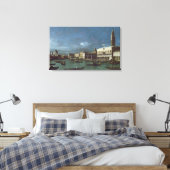 Het Grote Kanaal met de kerk van Santa Maria Canvas Afdruk (Insitu (Slaapkamer))