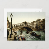 Het Grote Kanaal van de Rialto Brug Venice Italië Briefkaart (Voorkant / Achterkant)