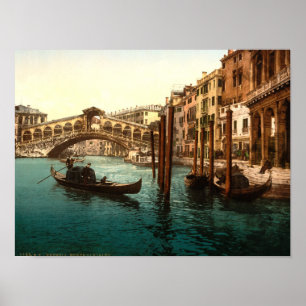 Het Grote Kanaal van de Rialto Brug Venice Italië Poster