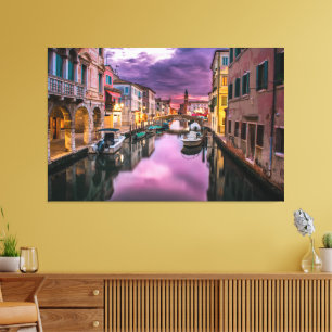Het grote kanaal van het Canvas van Venice Afdruk