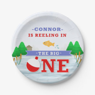 Het grote kleurrijke thema Vist 1 september Papieren Bordje