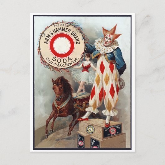 Het grote merk Arm & Hammer, soda, c. 1900 Briefkaart (Voorkant)