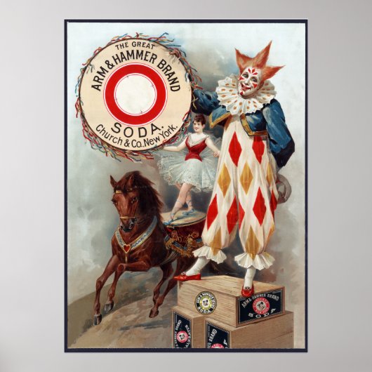 Het grote merk Arm & Hammer, soda, c. 1900 Poster (Voorkant)
