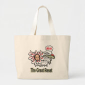 Het grote resetten grote tote bag (Voorkant)