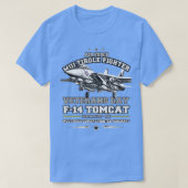 Het Grumman F14 Tomcat gevechtsvliegtuig vliegtuig T-shirt (Design voorkant)