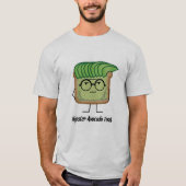 Het haar van de de glazensmeerder van Hipster van T-shirt (Voorkant)