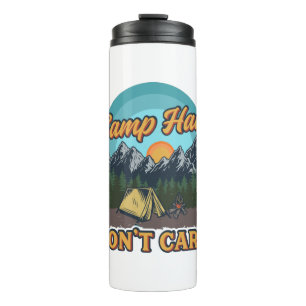 Het haar van een kamp kan niets schelen thermosbeker