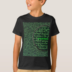 Het hacken voor wachtwoord t-shirt