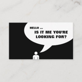het hallo, is het me u zoekt? visitekaartje