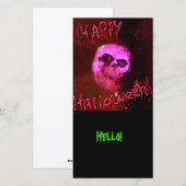 Het Hallo van Halloween Feestdagenkaart (Voorkant / Achterkant)