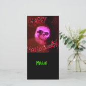 Het Hallo van Halloween Feestdagenkaart (Staand voorkant)