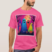 Het Halloween Party Design van Neon Ghosts T-shirt (Voorkant)