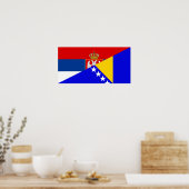 het halve symbool van de servische bosnië - herzeg poster (Keuken)