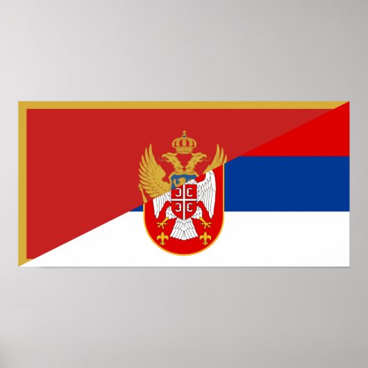 het halve symbool van de servische montenegro - vl poster (Voorkant)