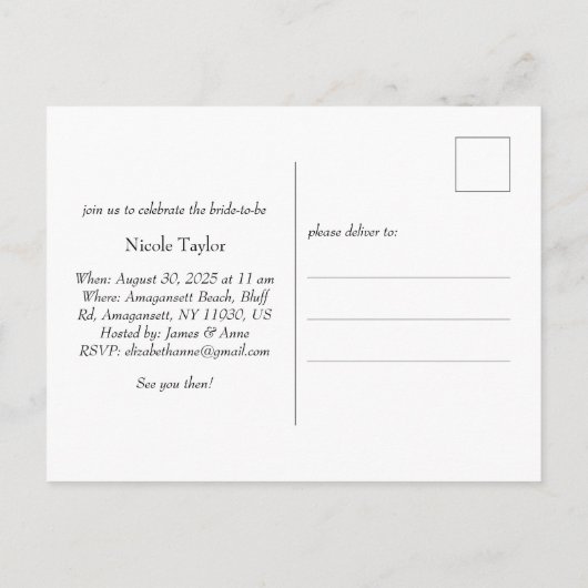 Het Hamptons Briefkaart (Achterkant)