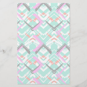 Het hand Getrokken Blauwgroen Patroon van de Briefpapier