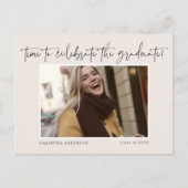 Het handgeschreven Afstuderen van de Foto van het  Briefkaart (Voorkant)