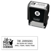 Het handsscriptleven is beter met kippen  zelfinktende stempel (In situ)