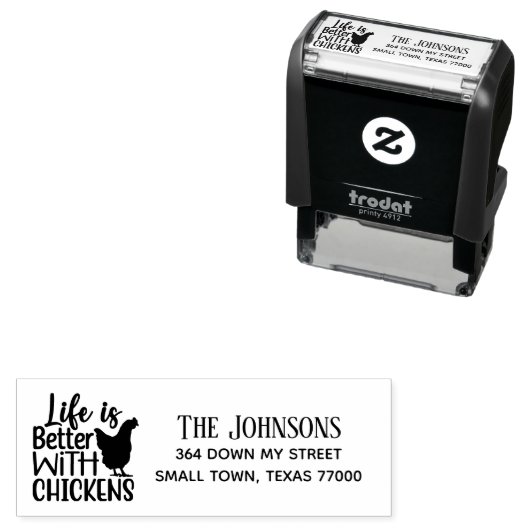 Het handsscriptleven is beter met kippen  zelfinktende stempel (In situ)