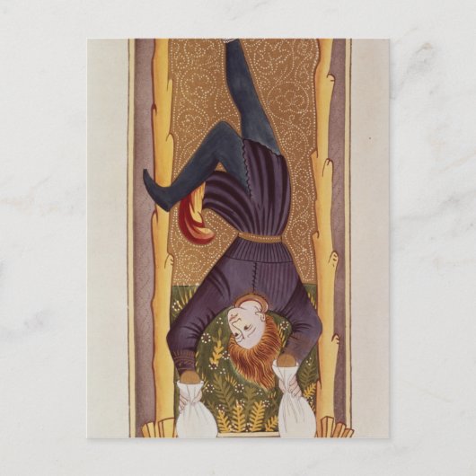 Het Hanged Man, tarotkaart, Frans Briefkaart (Voorkant)