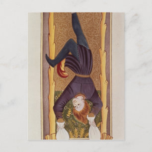 Het Hanged Man, tarotkaart, Frans Briefkaart