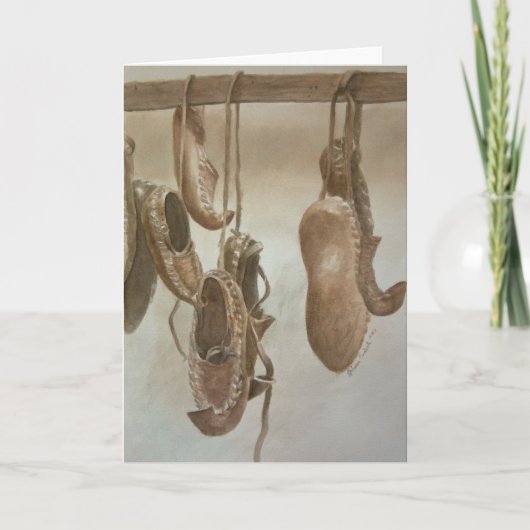 Het hangen Opanci Feestdagen Kaart (Voorkant)