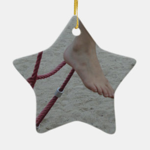 het hangende zand van de de voetenspeelplaats van keramisch ornament