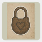 Het hangslot dat alles zag vierkante sticker (Voorkant)