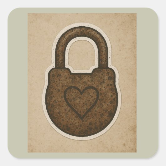 Het hangslot dat alles zag vierkante sticker (Voorkant)