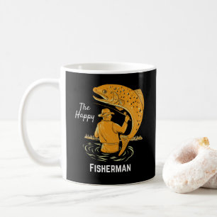 Het Happy Fisherman Cool Design for Gevist Lovers Koffiemok