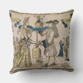 Het Happy Marriage (stencil gekleurd houtsnip) Kussen (Achterkant)