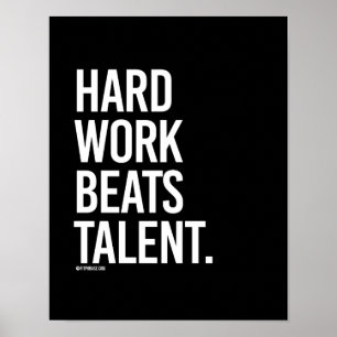 Het harde werk slaat Talent - de Geschiktheid van Poster