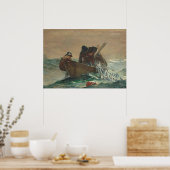 Het haringnet, 1885 (olie op doek) poster (Keuken)