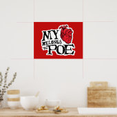 Het hart behoort tot het Poster van de Poe (Keuken)