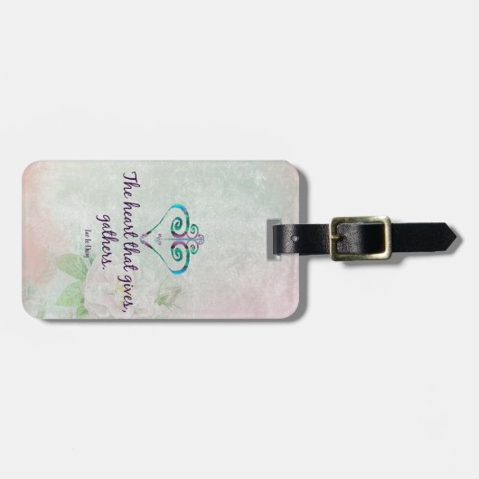 Het hart dat Bagagelabel geeft (Voorkant horizontaal)