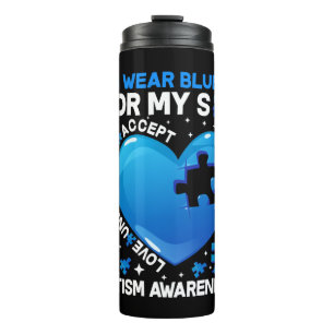 Het hart dat ik blauw Draag heb voor mijn jeugd Thermosbeker
