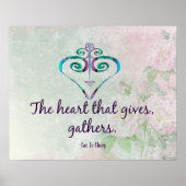 Het hart dat verzamelingen geeft poster (Voorkant)