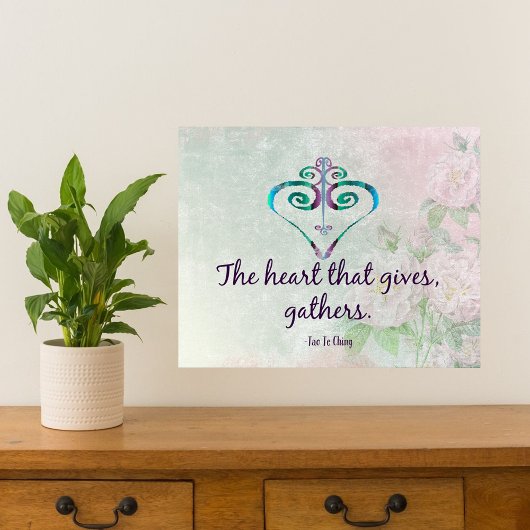 Het hart dat verzamelingen geeft poster