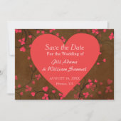 Het hart Datum Valentijn opslaan Save The Date (Voorkant)