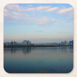 Het hart en de ziel van Seoul Vierkante Kartonnen Onderzetter